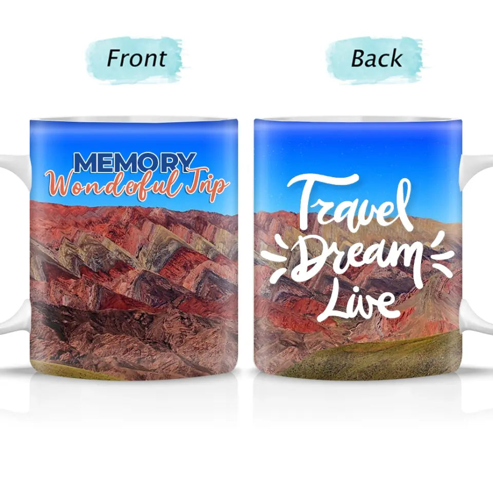 Travel All Over The World Custom White Edge-to-Edge Mug - Best Gift