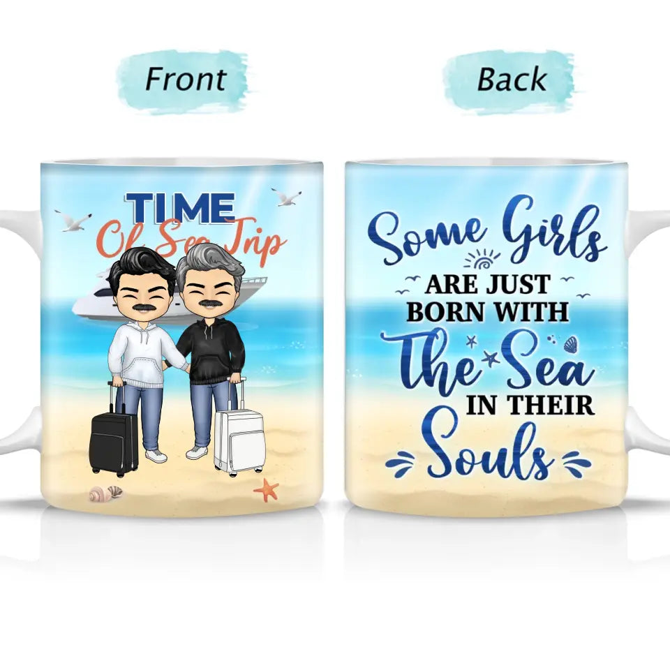Traveling With Best Friends - Personalized White Edge-to-Edge Mug
