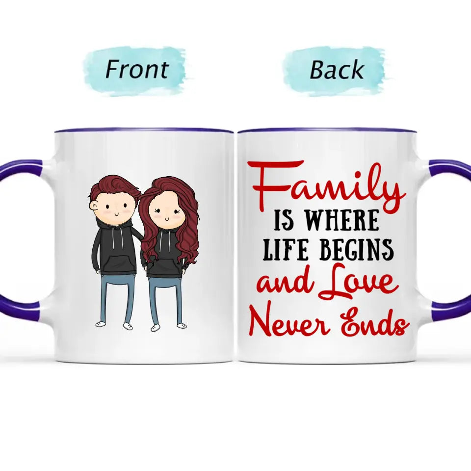 The Ones We Live With Laugh And Love - Custom Accent Mug - Best Gift