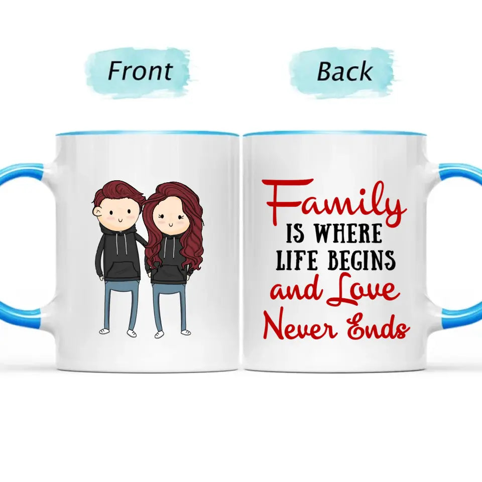 The Ones We Live With Laugh And Love - Custom Accent Mug - Best Gift