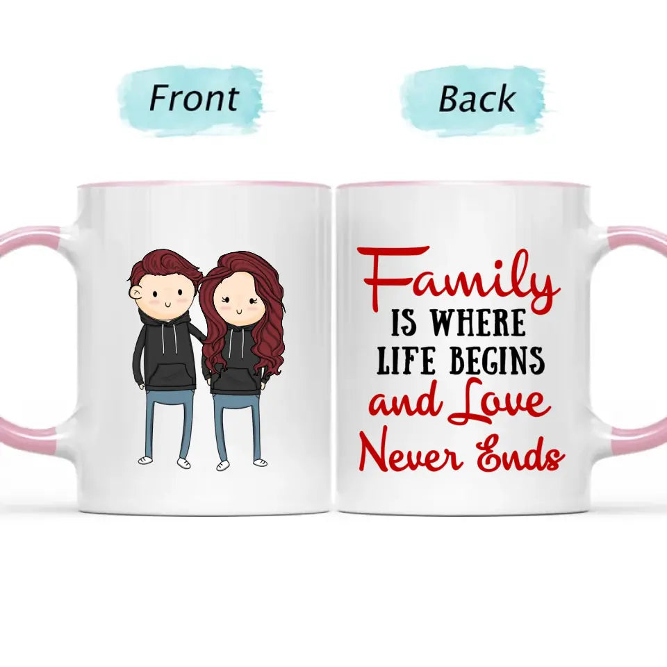 The Ones We Live With Laugh And Love - Custom Accent Mug - Best Gift