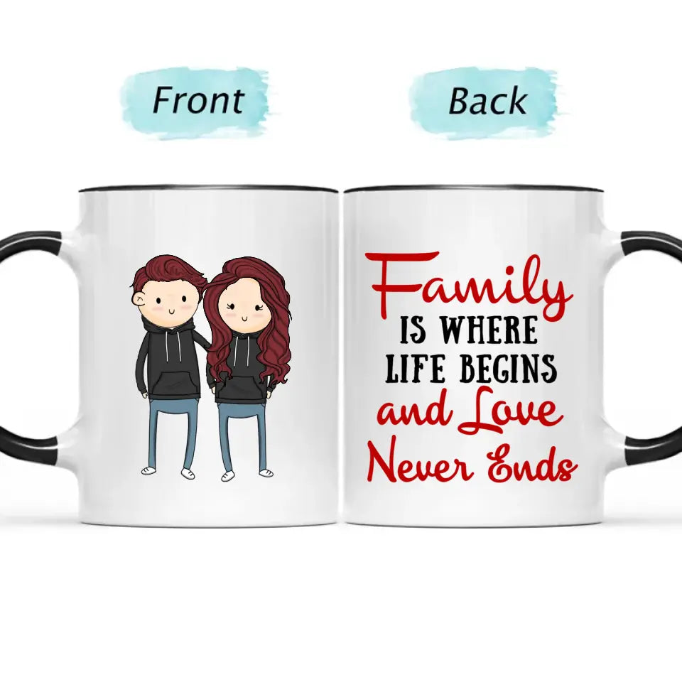 The Ones We Live With Laugh And Love - Custom Accent Mug - Best Gift