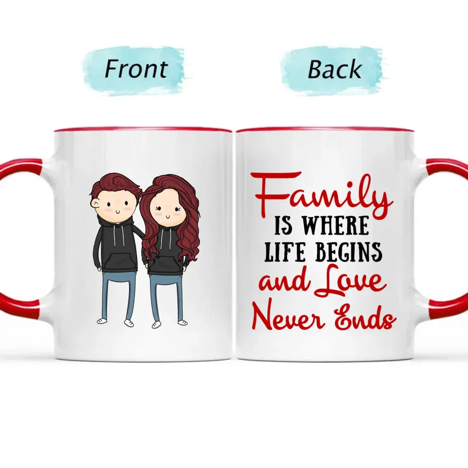 The Ones We Live With Laugh And Love - Custom Accent Mug - Best Gift