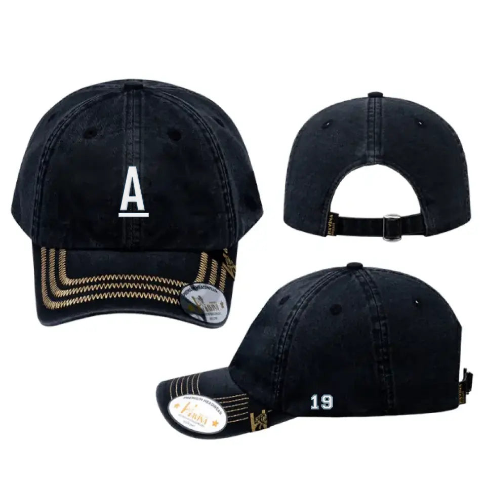 Alphabet Cotton Cap - Customer Design Caps - Birthday Gifts