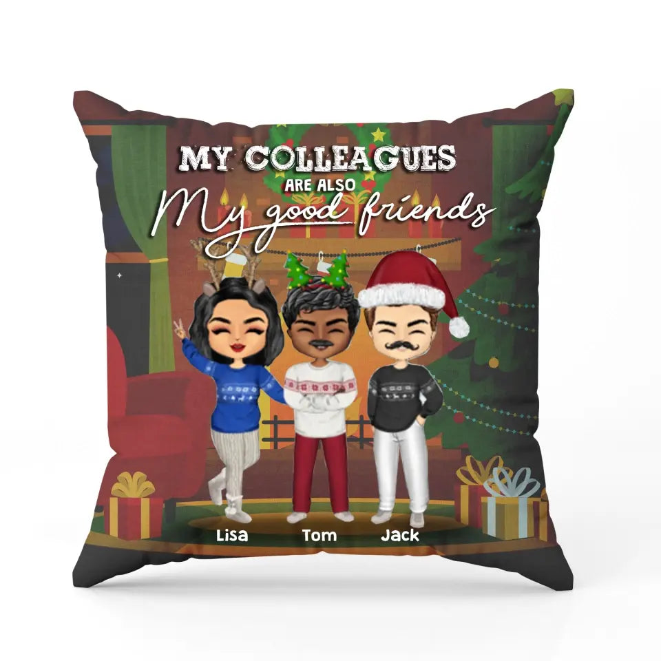 Work Made Us Colleagues - Christmas Gift For BFF - Custom Pillow