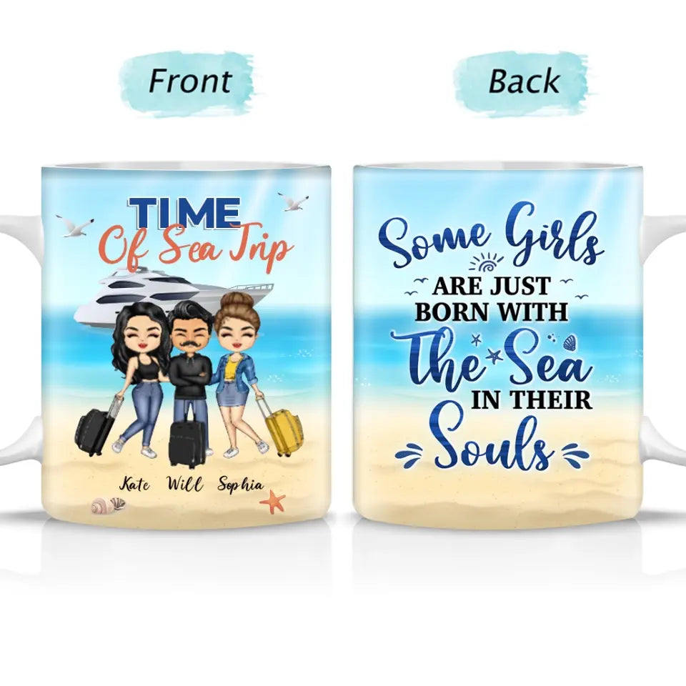 Traveling With Best Friends - Personalized White Edge-to-Edge Mug