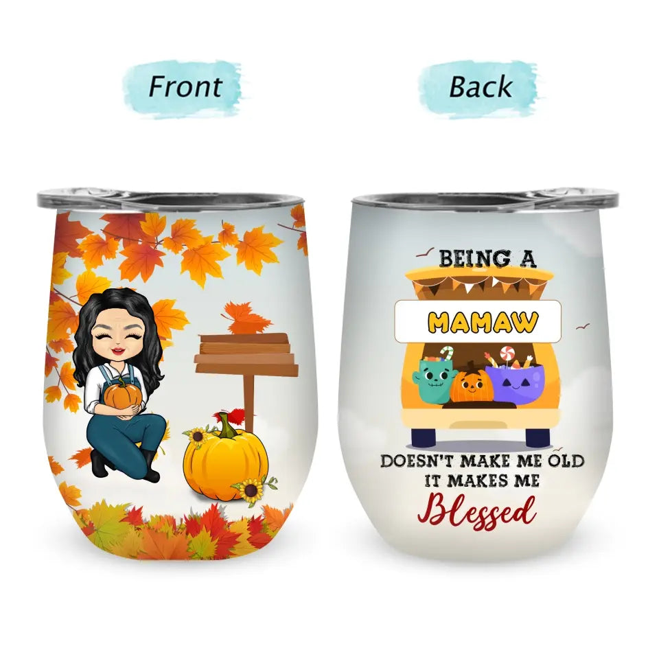 It Makes Me Blessed Pumpkin - Gift For Grandma - Custom White Mug