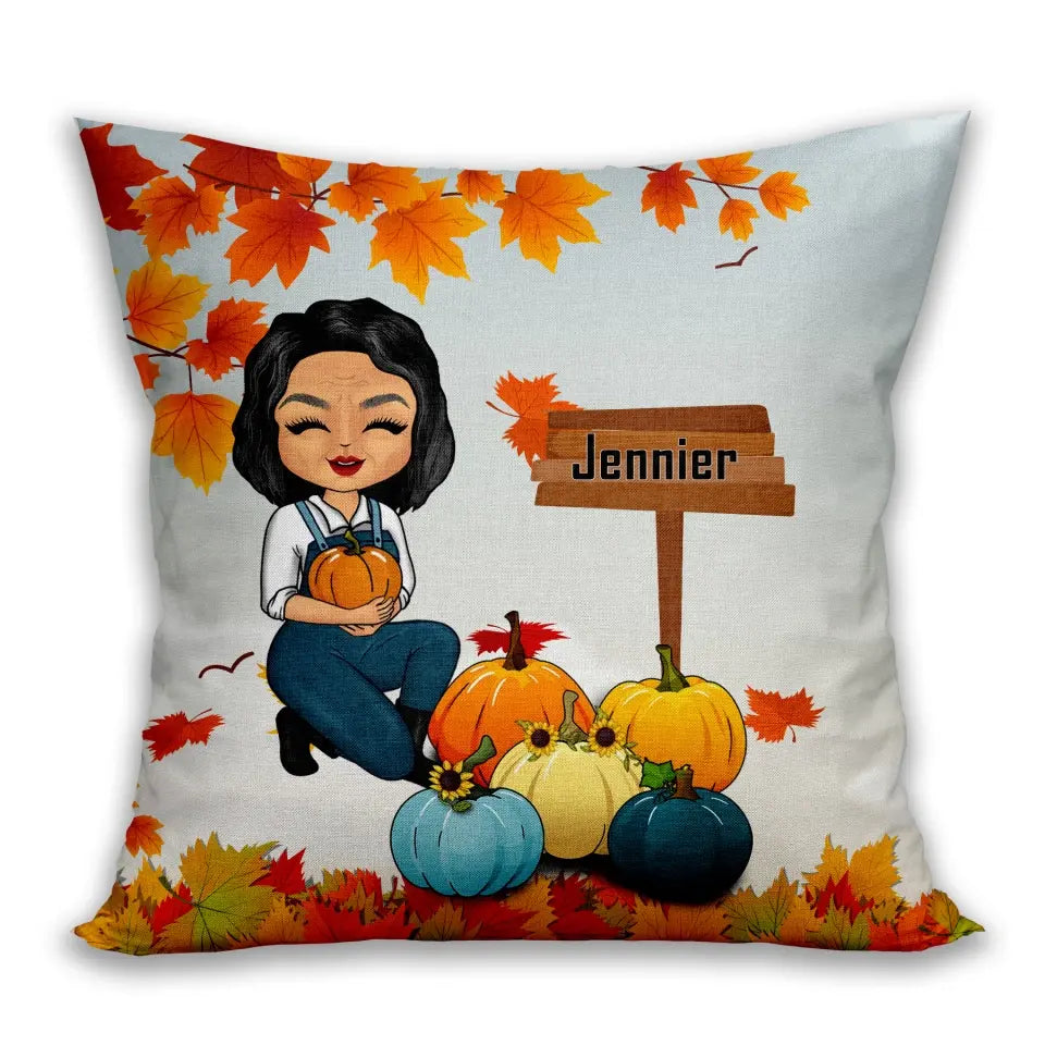 It Makes Me Blessed Pumpkin - Gift For Grandma -Custom White Pilow