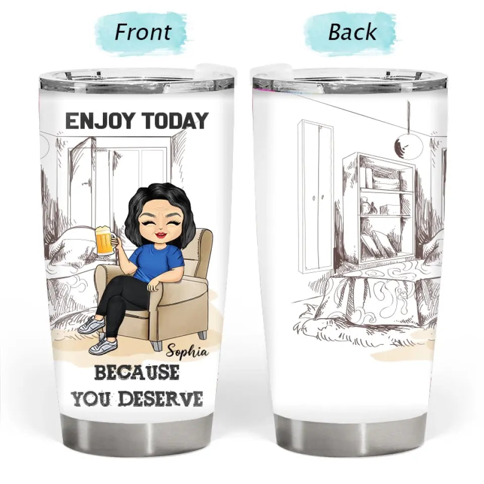 What Day Is Today Who Cares Retired Custom Tumbler- Retirement Gift