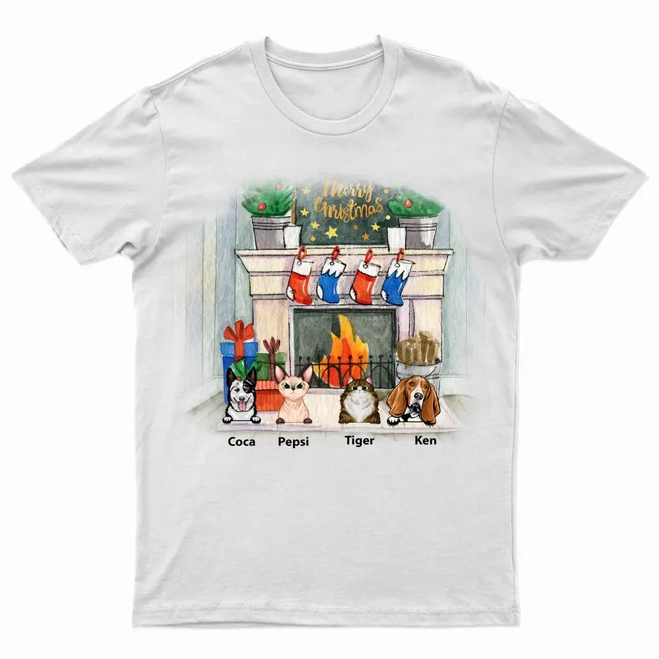 Meowy Catmas Custom T-Shirt - Christmas Gift For Pet Lovers
