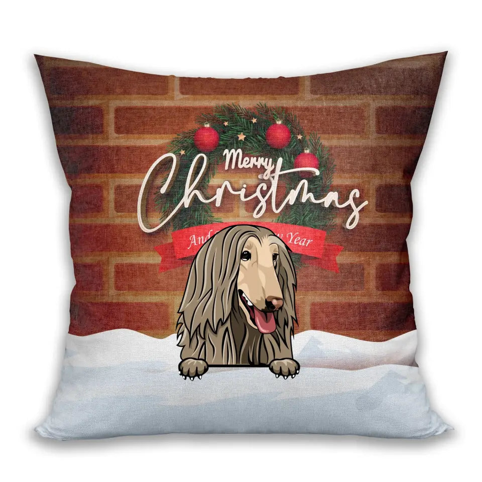 Meowy Christmas Custom Pillow - Christmas Gift For Pet Lovers