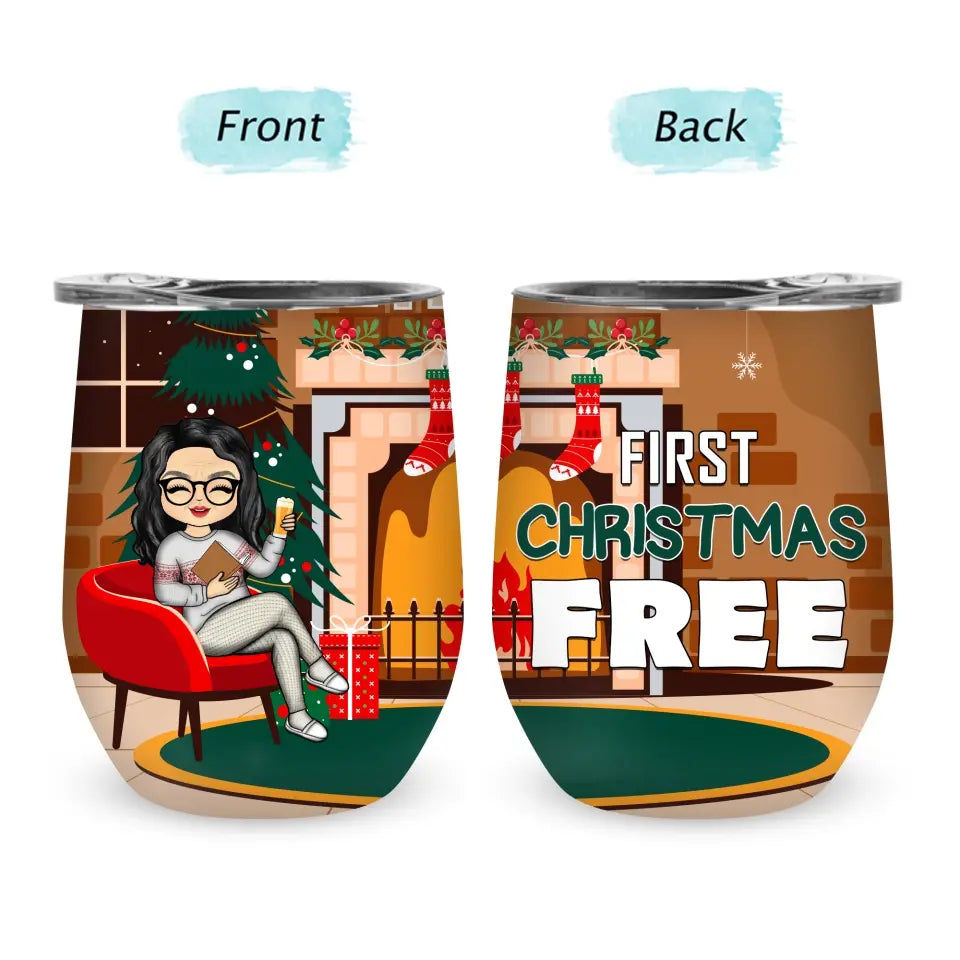 First Christmas Retired Custom Tumbler Wine - Gift For Family