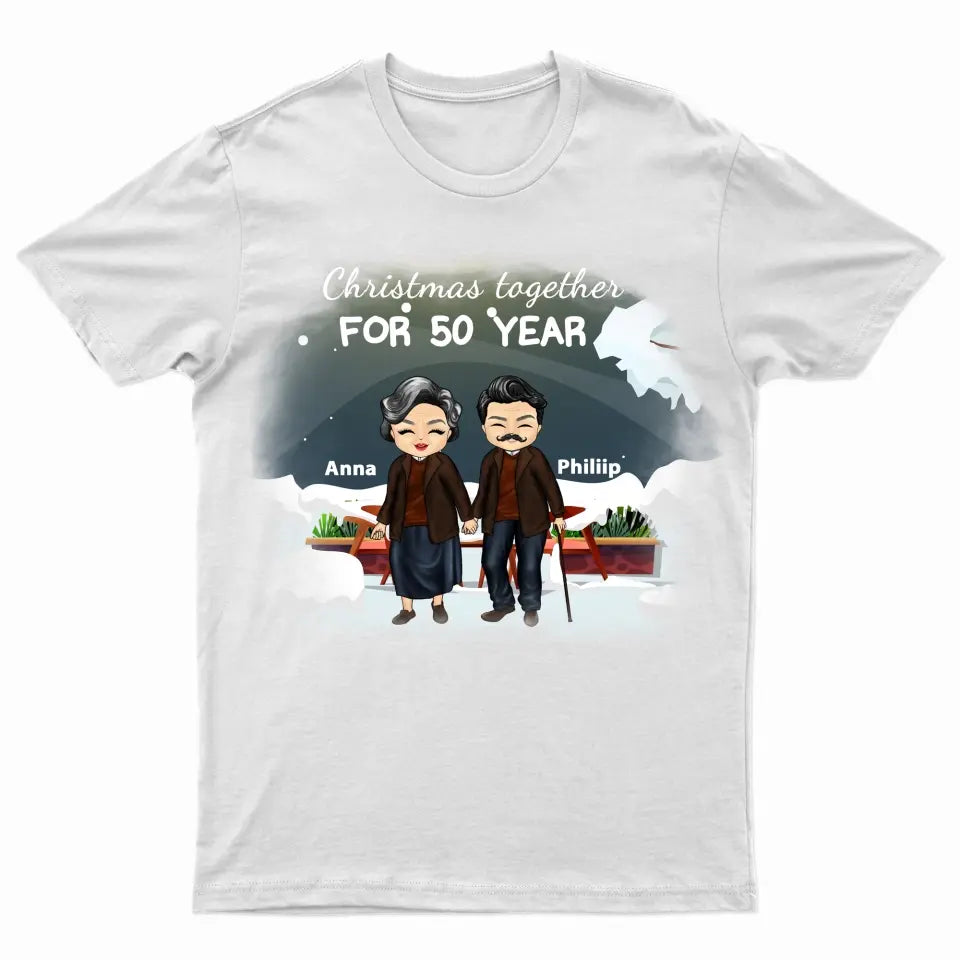 Old Couple Annoying Each Other - Gift For Couple - Custom T-Shirt