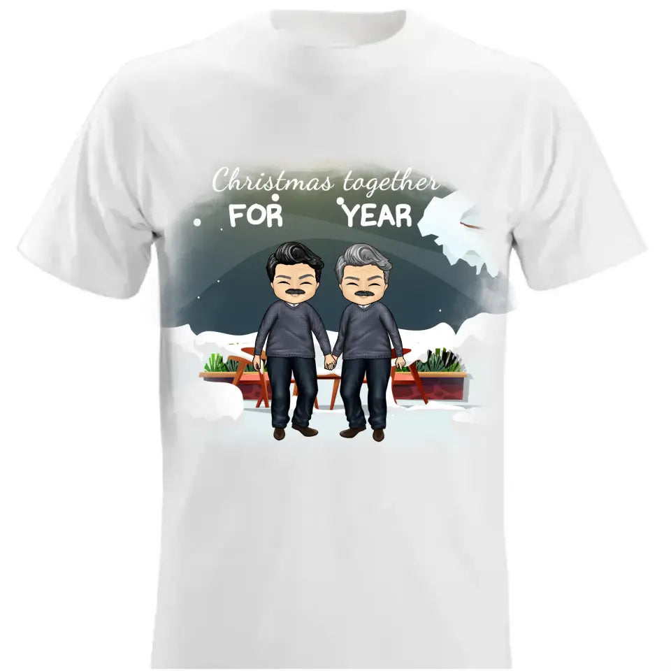 Old Couple Annoying Each Other - Gift For Couple - Custom T-Shirt