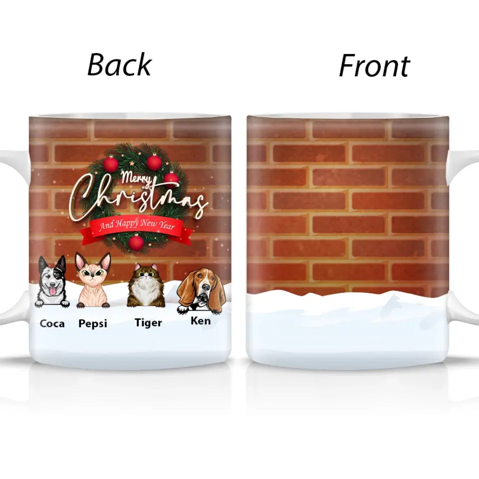 Meowy Christmas - Christmas Gift For Cat Lovers - Personalized Mug