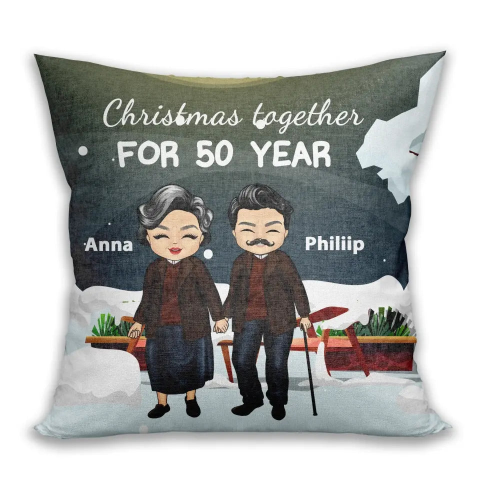 Old Couple Annoying Each Other Custom Pillow - Gift For Couple