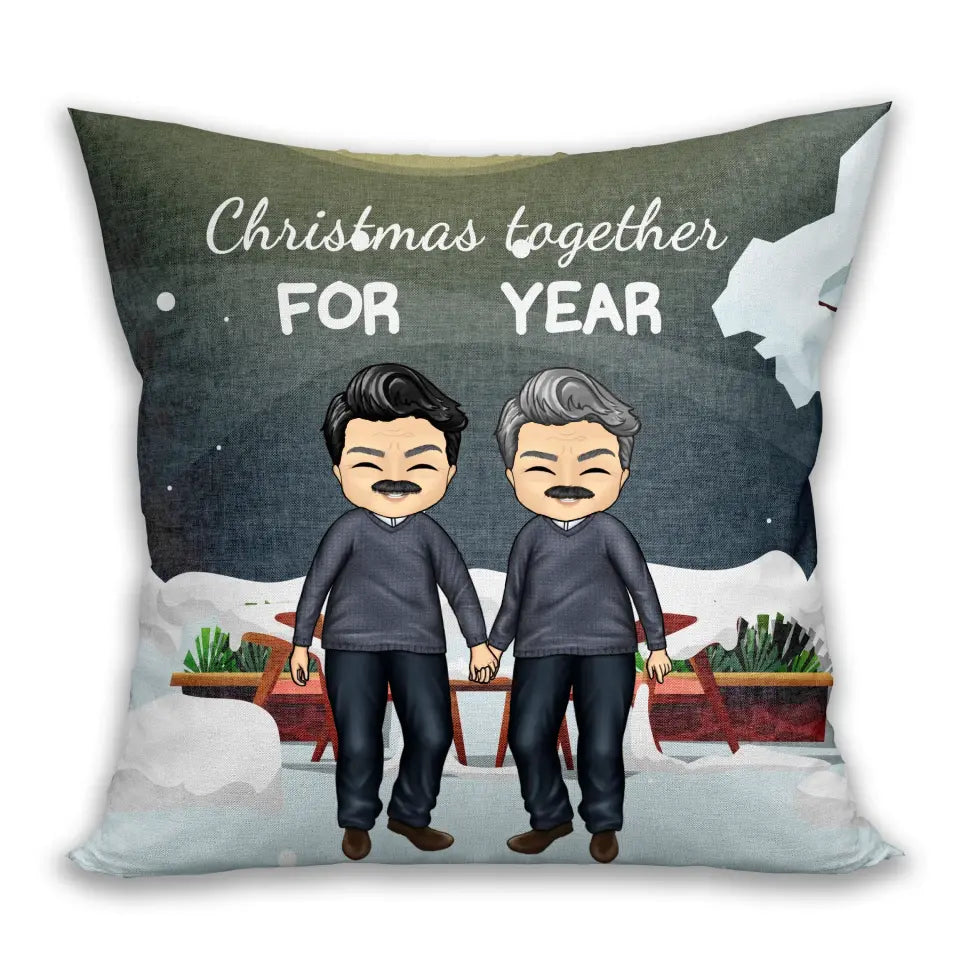 Old Couple Annoying Each Other Custom Pillow - Gift For Couple