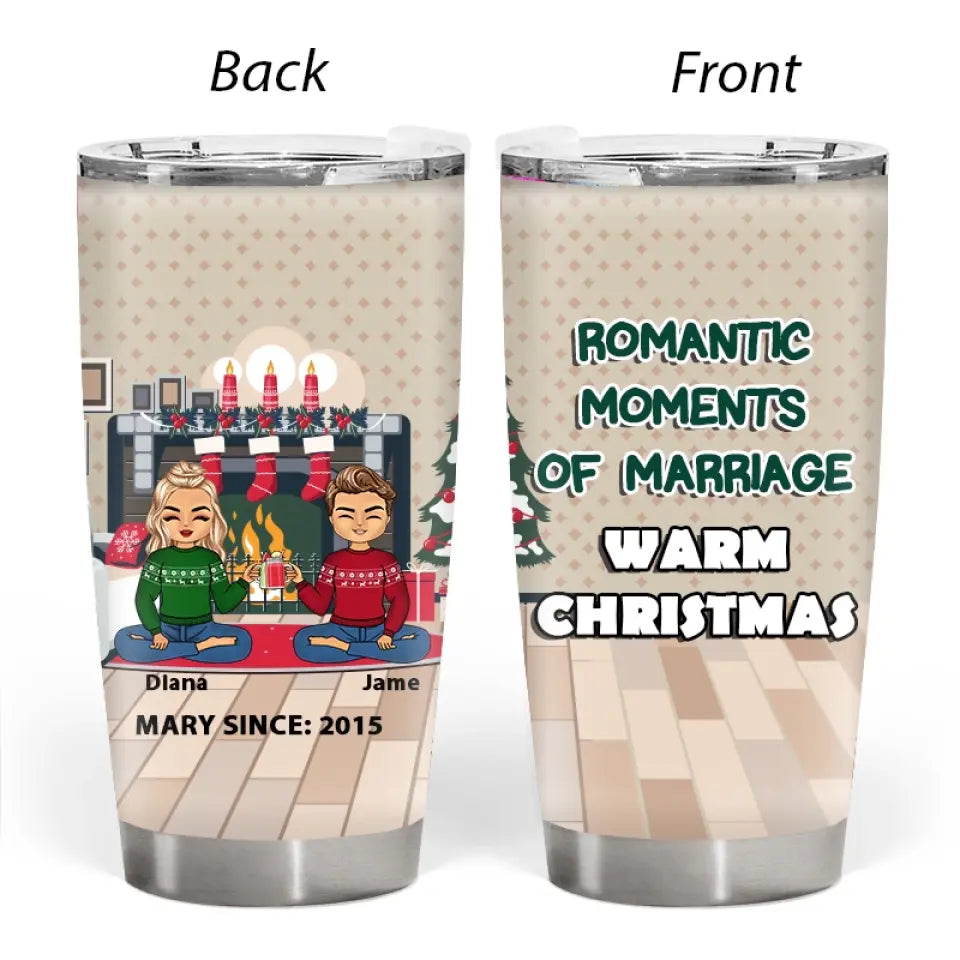 Romantic Moments Of Marriage Warm Christmas - Personalized Tumbler