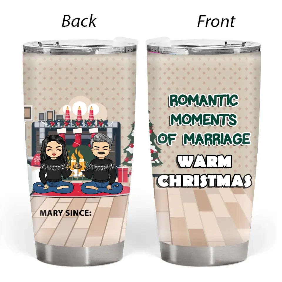 Romantic Moments Of Marriage Warm Christmas - Personalized Tumbler