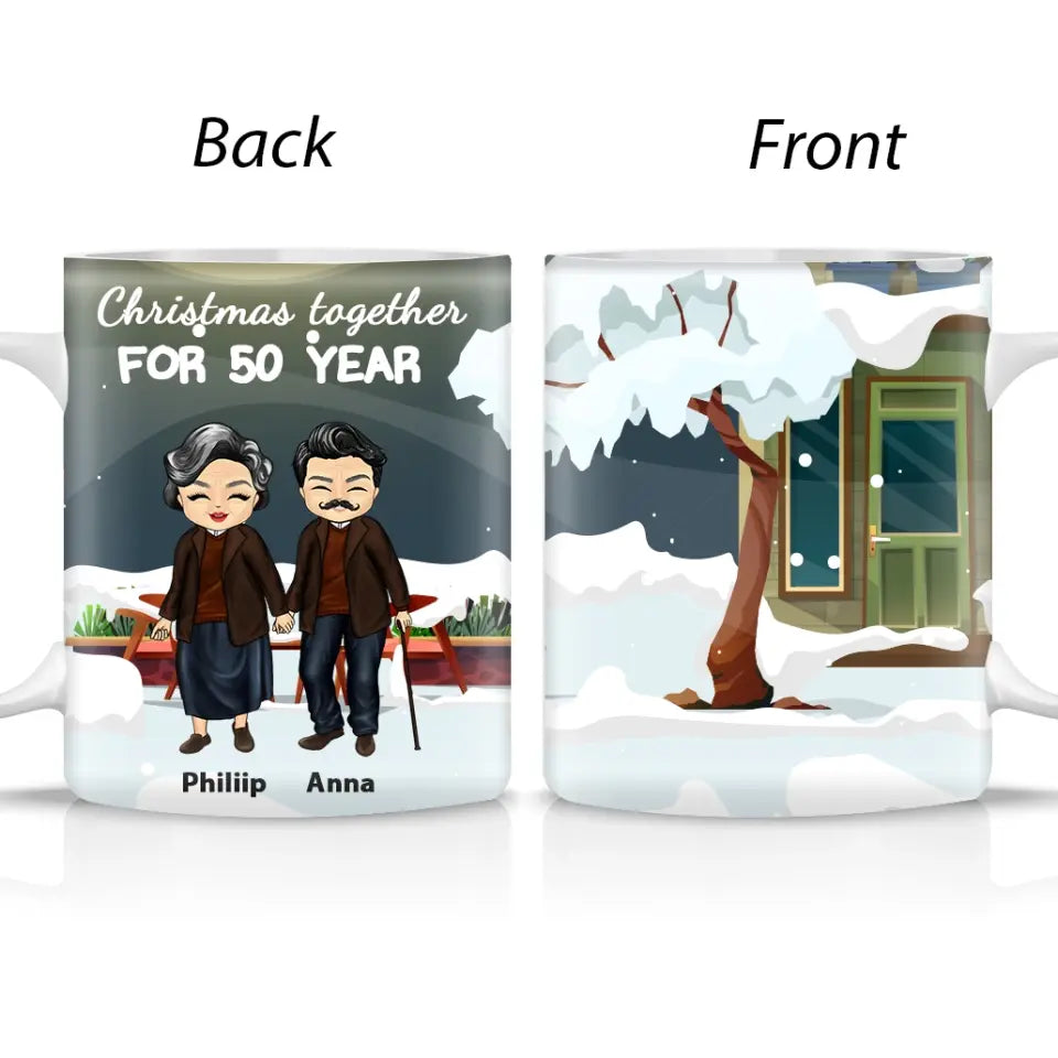 Old Couple Annoying Each Other Custom Mug - Gift For Couple