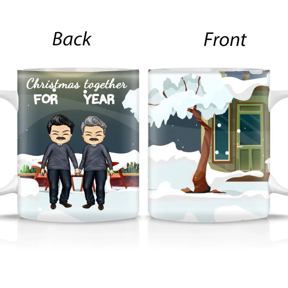 Old Couple Annoying Each Other Custom Mug - Gift For Couple