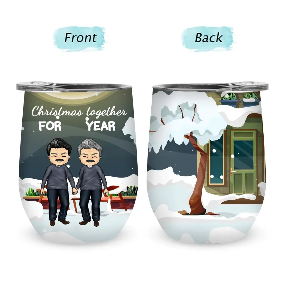 Old Couple Annoying Each Other  Custom Tumbler Wine - Gift For Couple