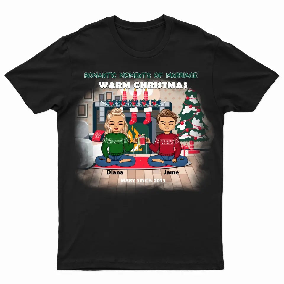Romantic Moments Of Marriage Warm Christmas - Personalized T-Shirt