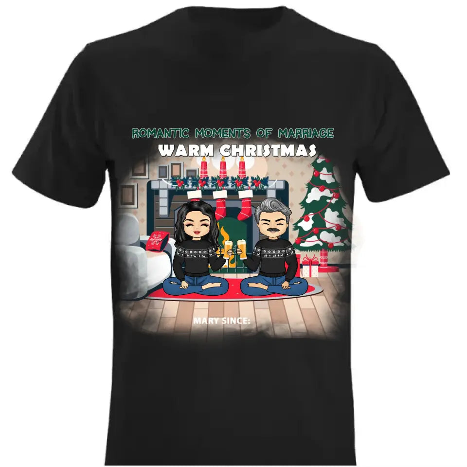 Romantic Moments Of Marriage Warm Christmas - Personalized T-Shirt