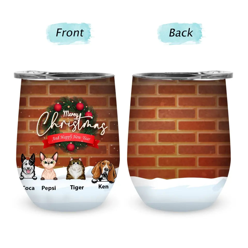 Meowy Christmas Custom Tumbler- Christmas Gift For Pet Lovers