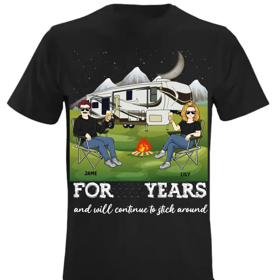 Camping Couple Annoying Each Other Custom T Shirt - Gift For Couple