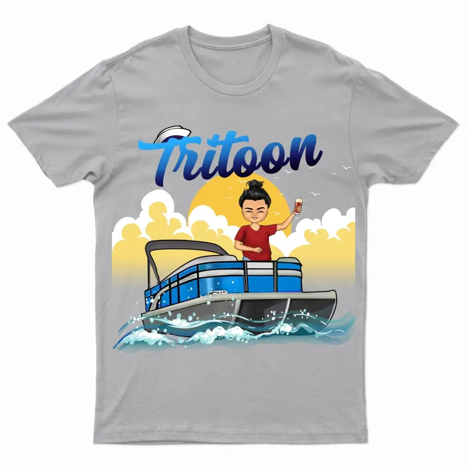 Boating Pontoon Captain Personalized T Shirts - Gifts for Beach Lovers