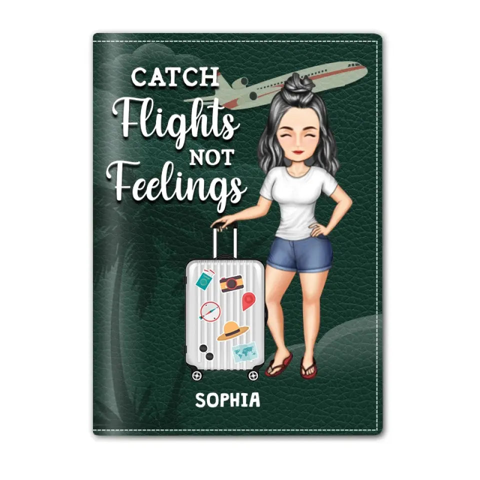 Just  Loves Traveling - Personalized Passport Cover, Passport Holder