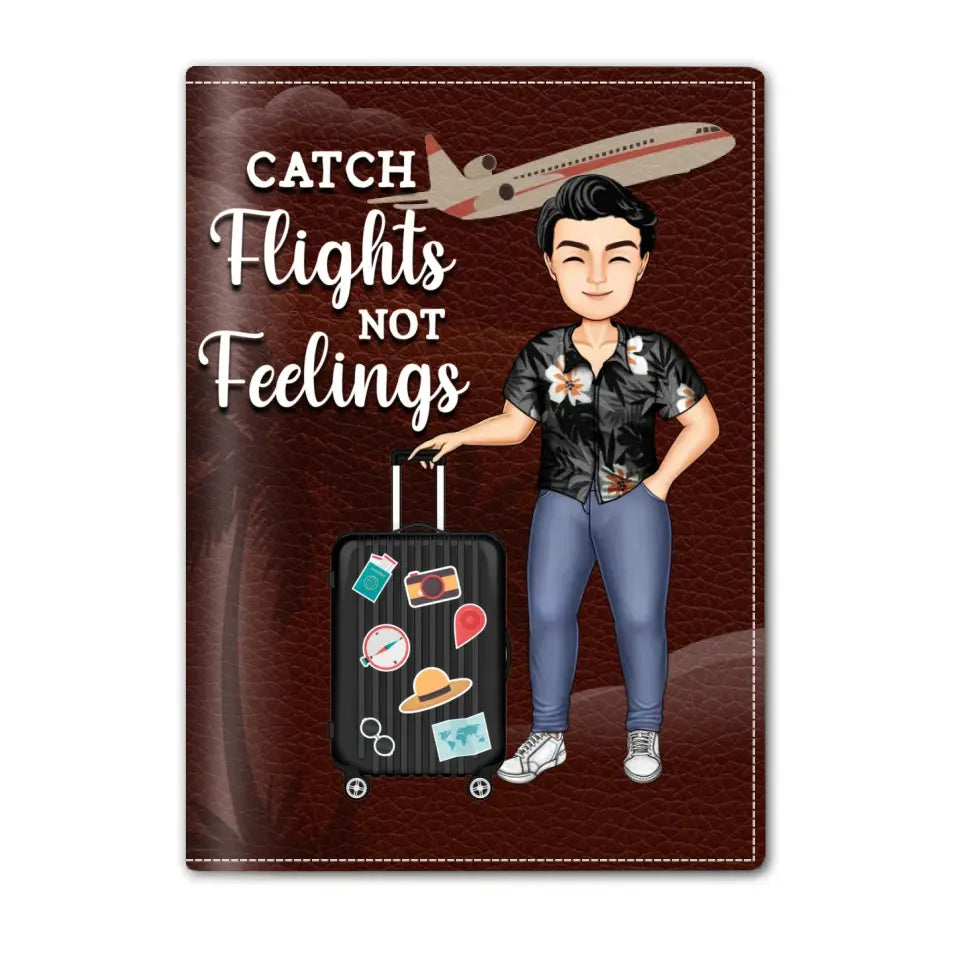 Just  Loves Traveling - Personalized Passport Cover, Passport Holder