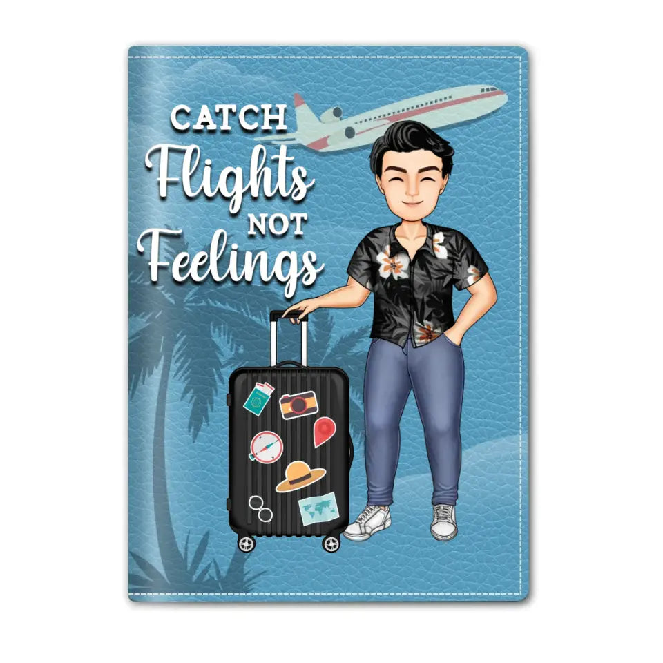 Just  Loves Traveling - Personalized Passport Cover, Passport Holder