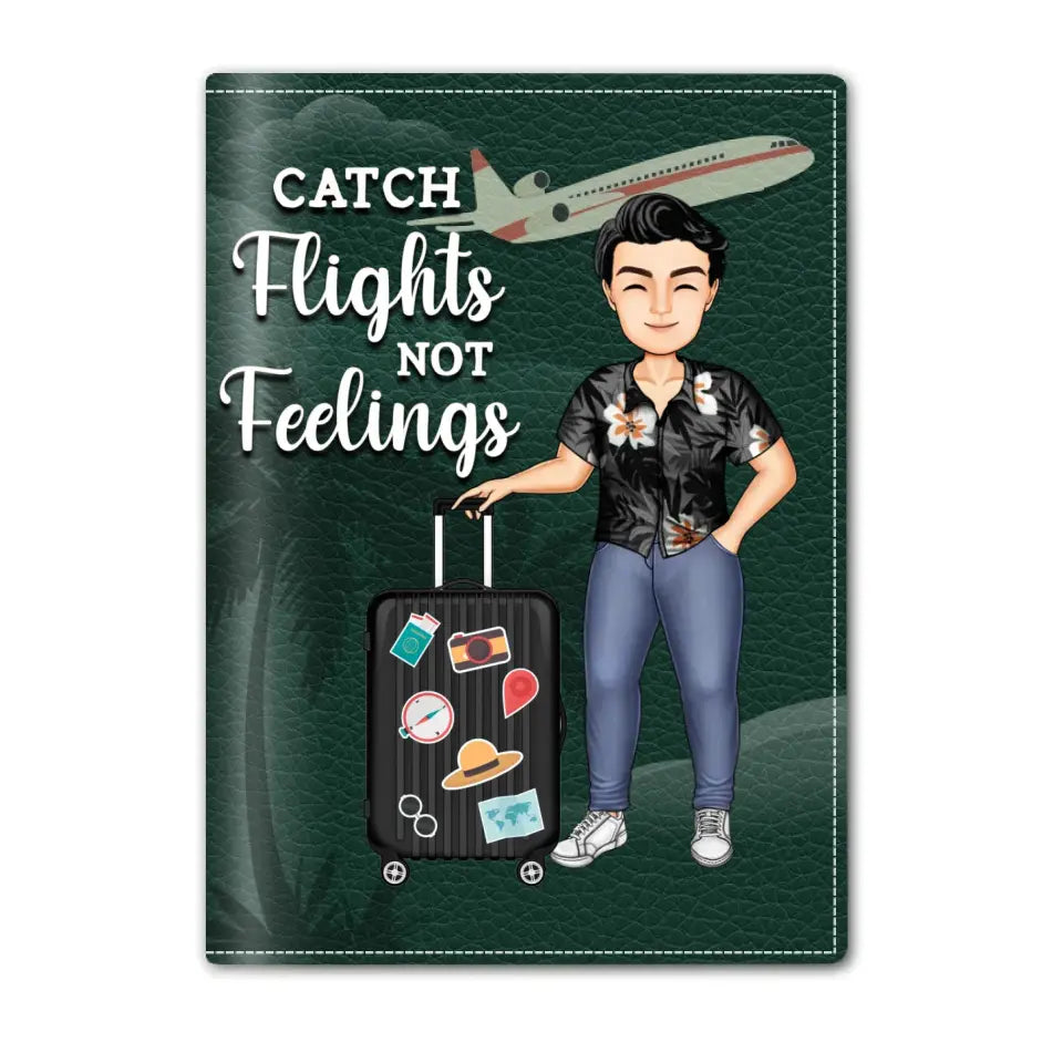Just  Loves Traveling - Personalized Passport Cover, Passport Holder