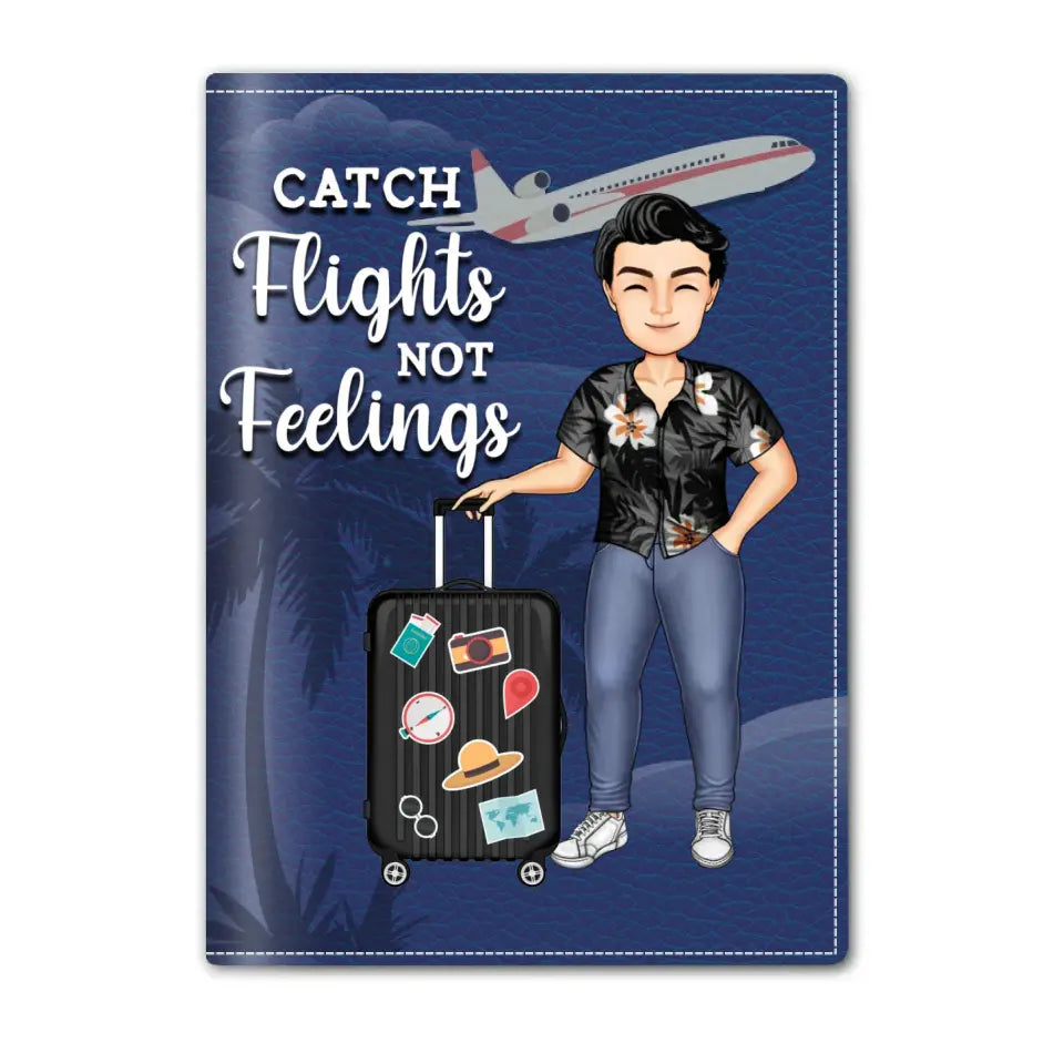 Just  Loves Traveling - Personalized Passport Cover, Passport Holder