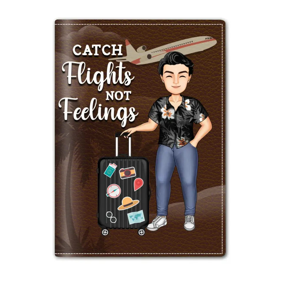 Just  Loves Traveling - Personalized Passport Cover, Passport Holder