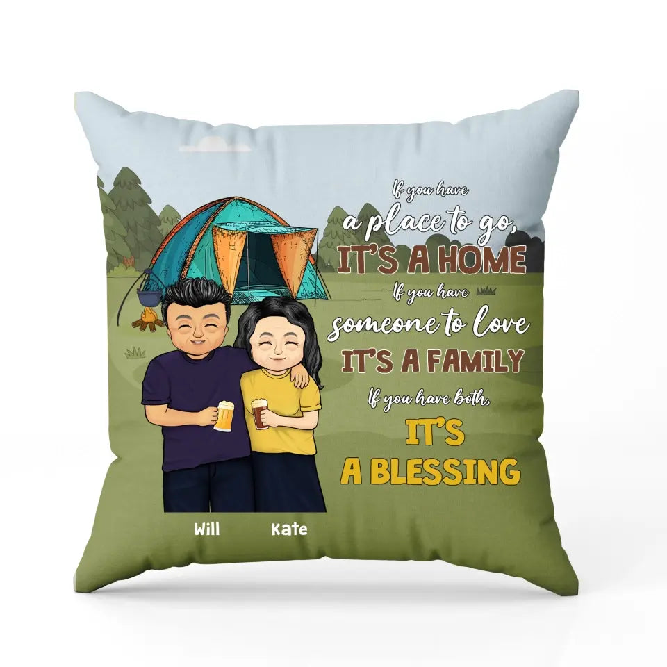 We Will Be Together Forever - Camping Couple Gift - Custom Pillow