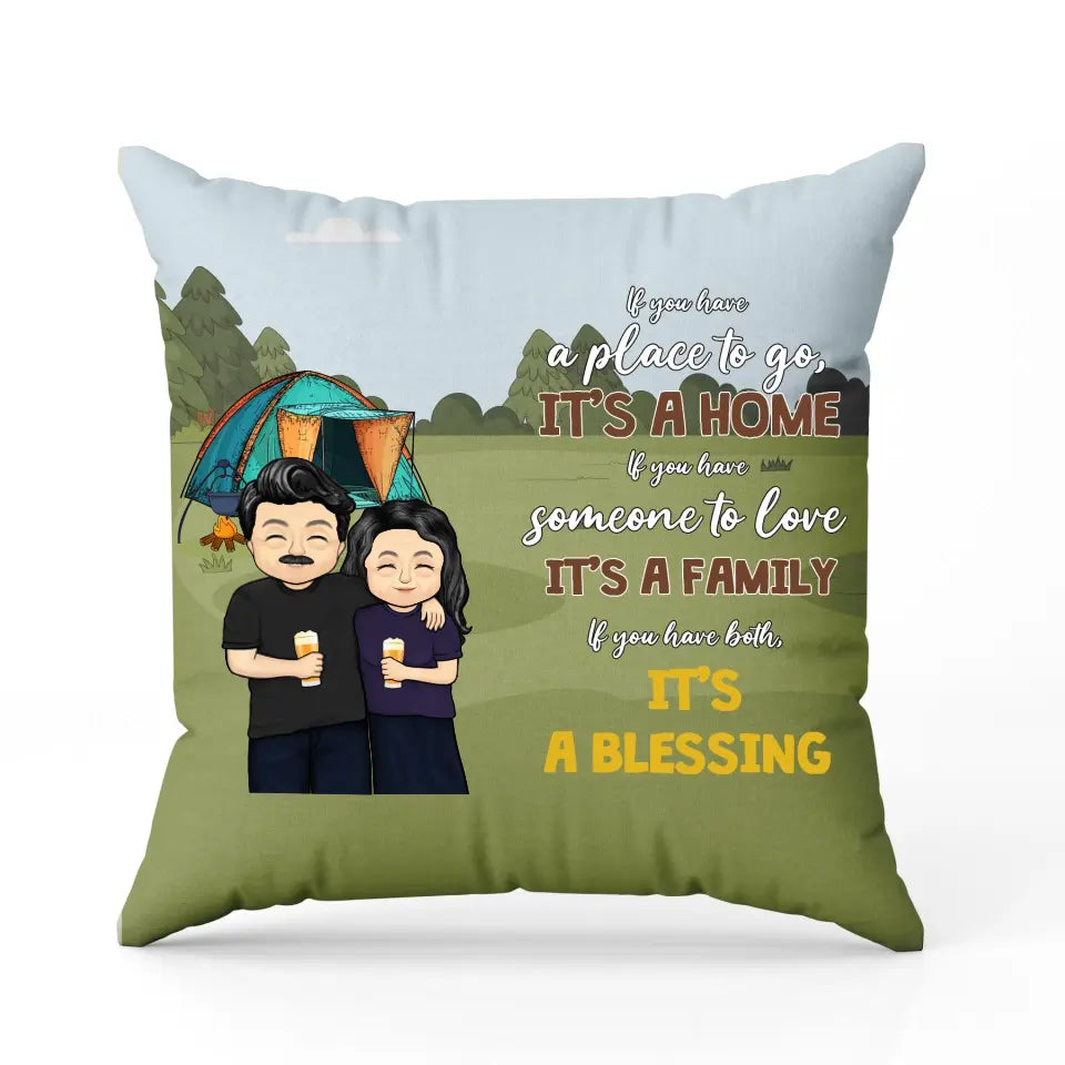 We Will Be Together Forever - Camping Couple Gift - Custom Pillow