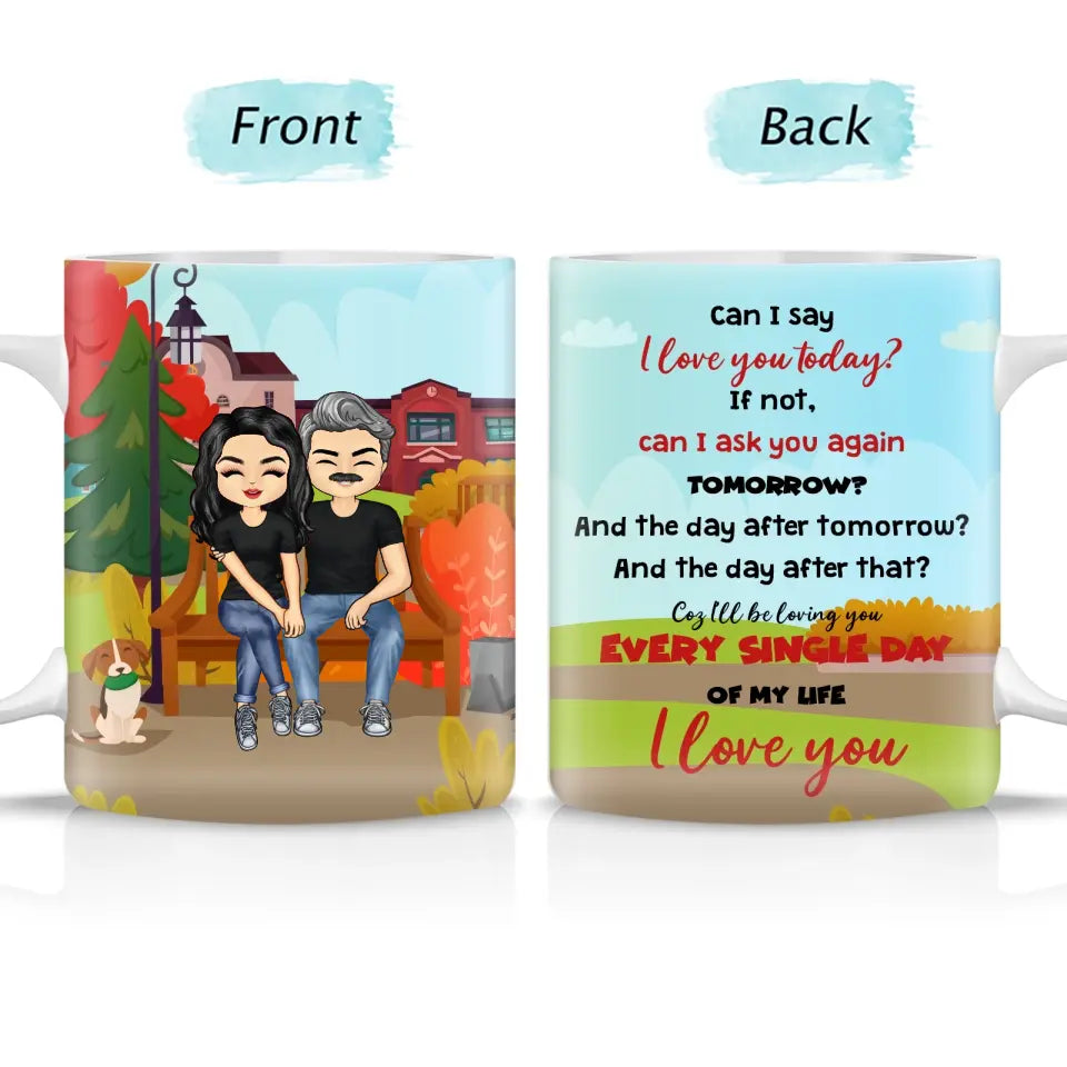 I Love You Forever - Custom White Edge-to-Edge Mug - Gift For Couple
