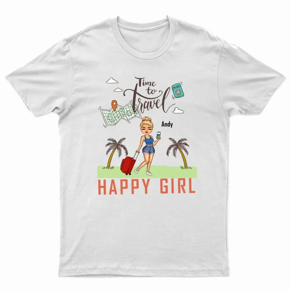 Time To Travel - Gift For Travel Lovers - Personalized Hoodie