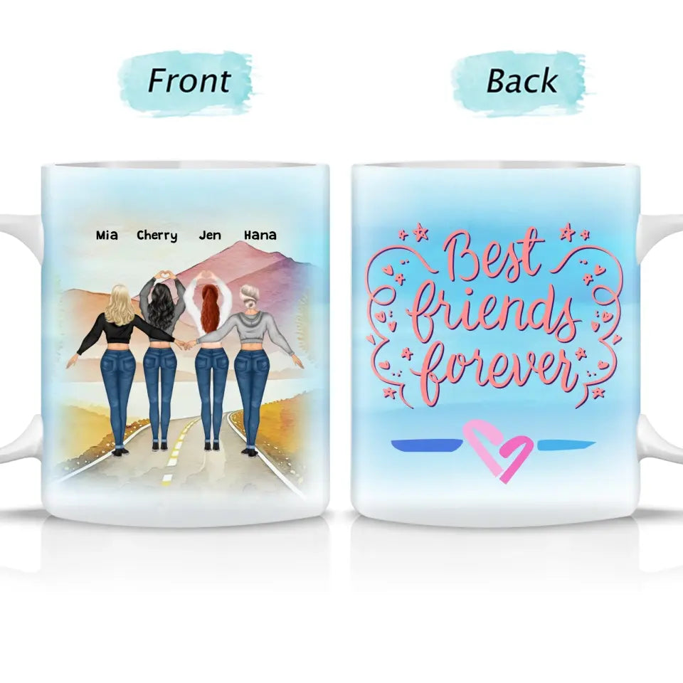 Best Friend Forever - Gift For Besties - Personalized White Mug