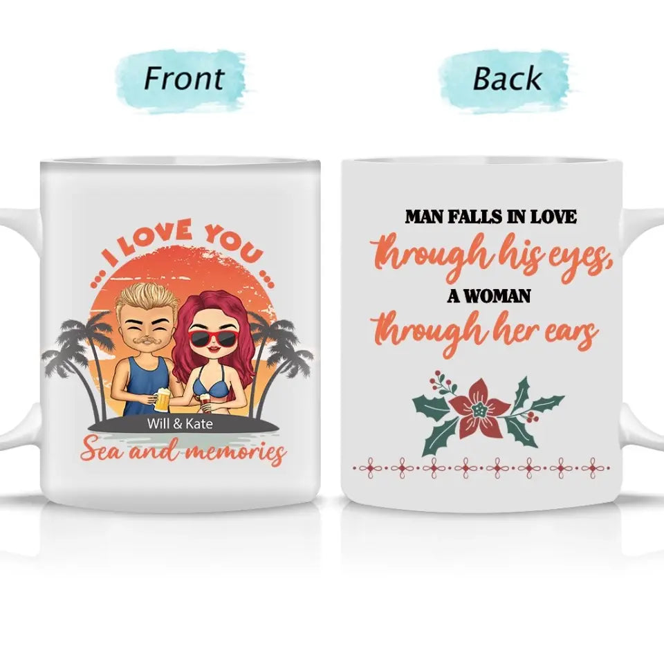 Husband And Wife Travel Partners - Gift For Couples - Custom Mug