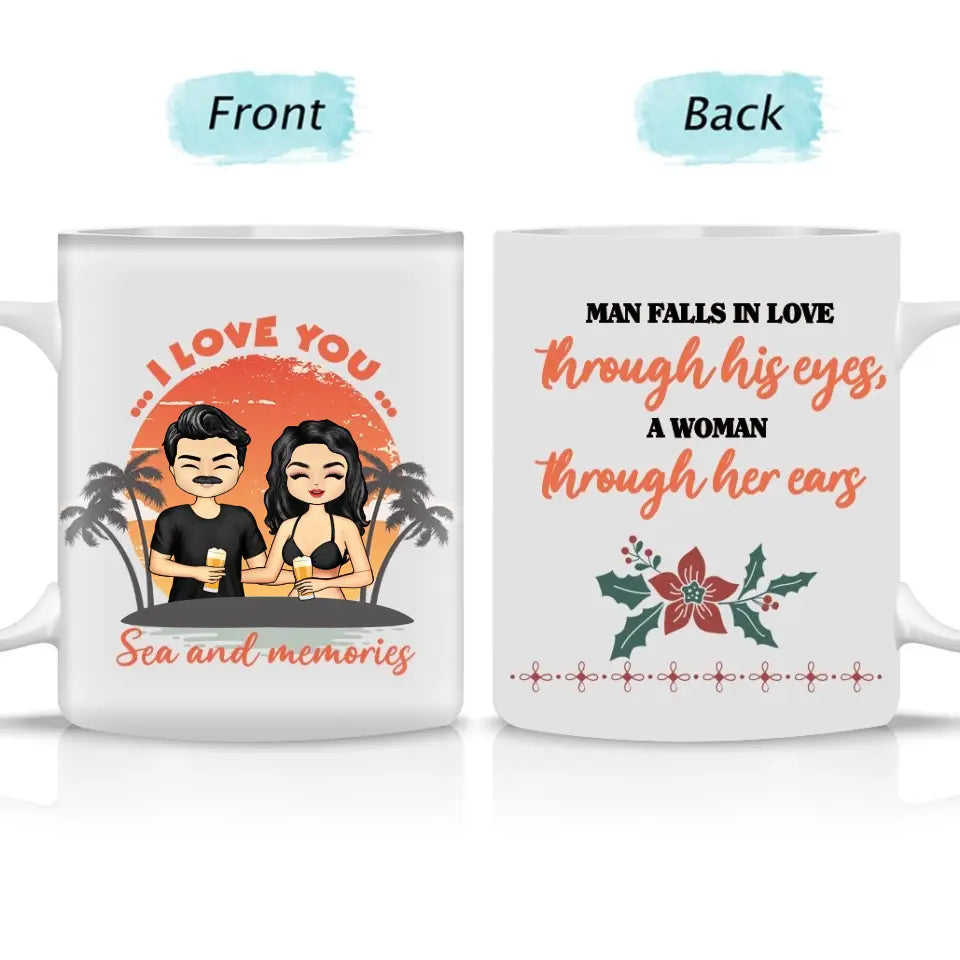 Husband And Wife Travel Partners - Gift For Couples - Custom Mug