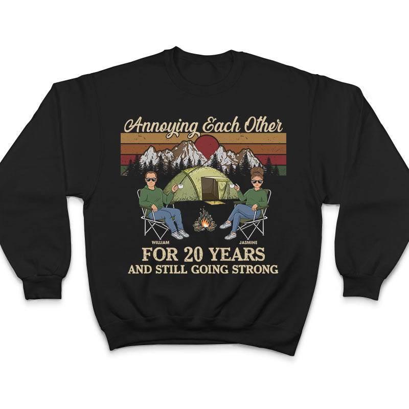Camping Couple Annoying Each Other - Gift For Couple - Personalized Custom T Shirt