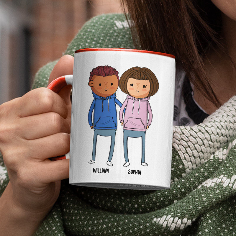 The Ones We Live With Laugh And Love - Christmas Gift For Family - Personalized Custom Accent Mug