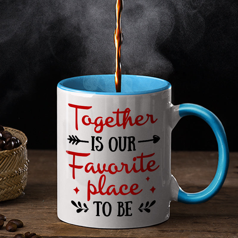 The Ones We Live With Laugh And Love - Christmas Gift For Family - Personalized Custom Accent Mug