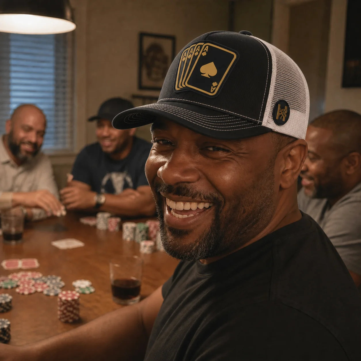 Styling preview: Winner Poker 10JQKA 5-Panel Trucker Hat