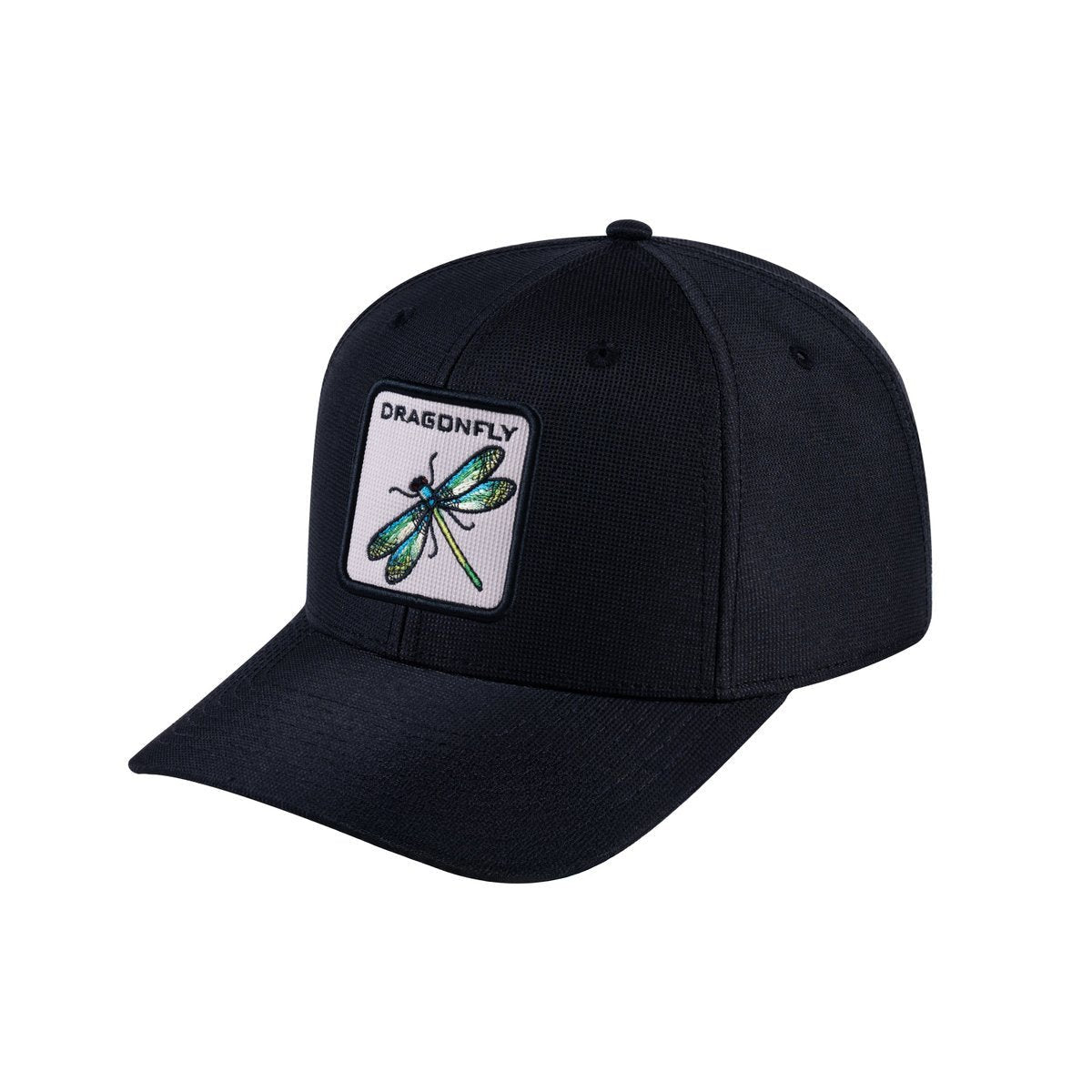Unisex V2 Embroidered The Dragonfly, 6-Panel Baseball Cap, Black/Black, Adjustable Fit
