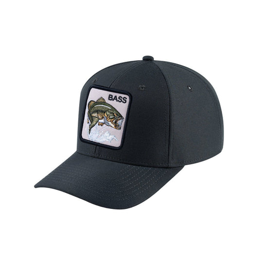 Bass V2 6-Panel Baseball Cap with Dark Grey front and Dark Grey back